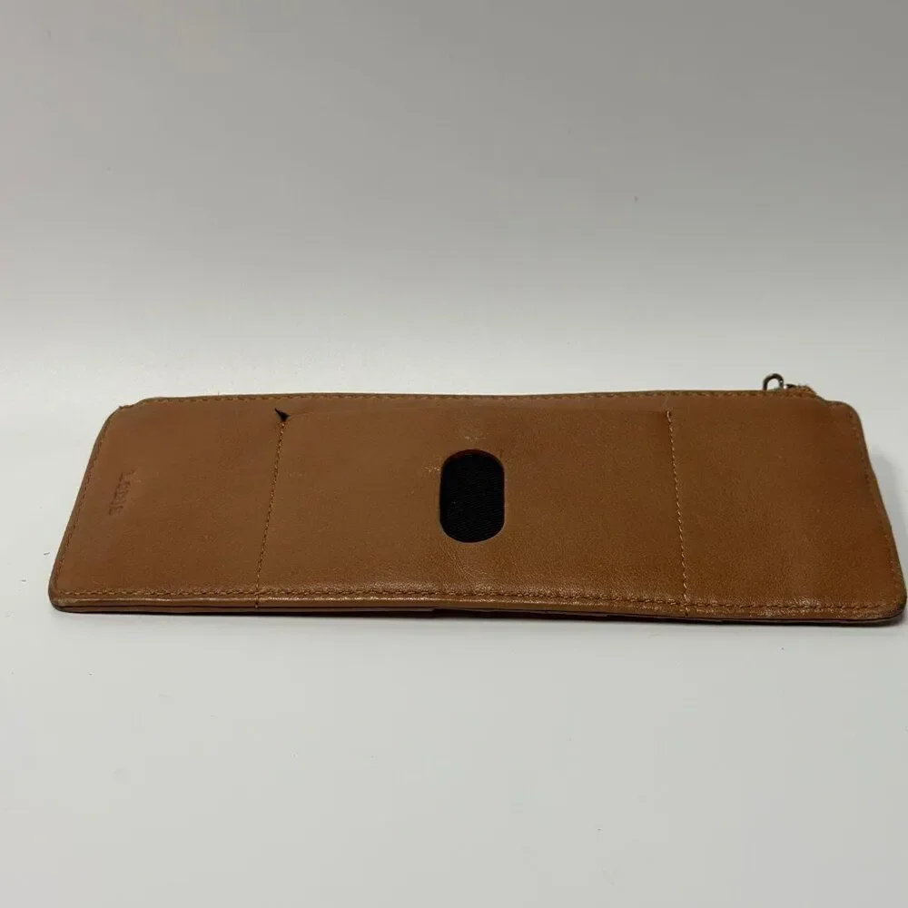 LODIS Julia Long Stacker RFID Leather ID Wallet Chestnut Color